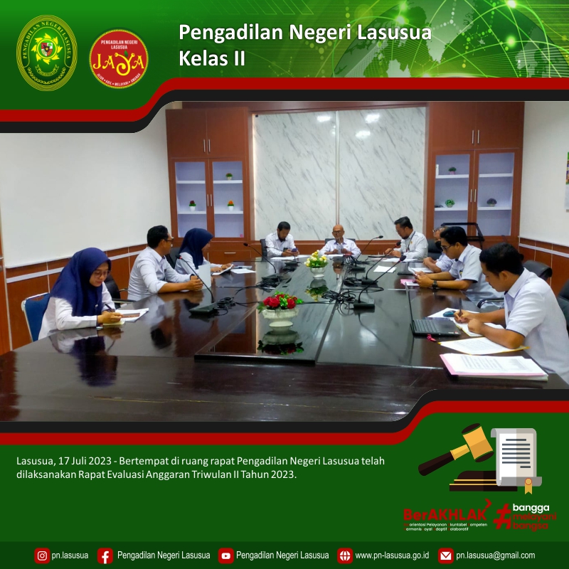 Rapat Evaluasi Anggaran Triwulan II Tahun Anggaran 2023